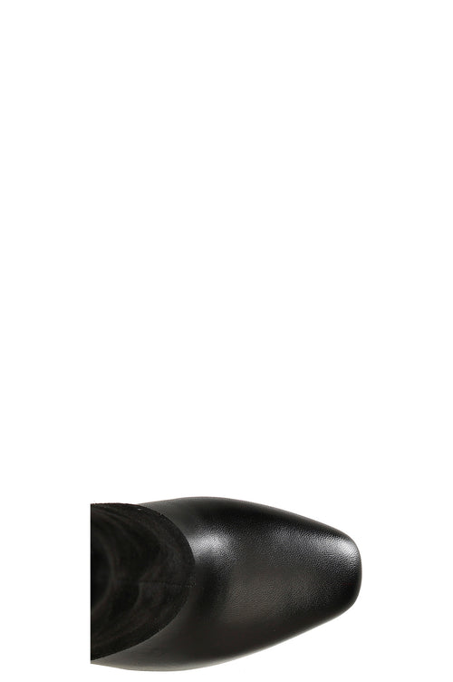 TRONCHETTO IN PELLE CON GHETTA IN BI-MATERIALE