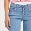 PANTALONE CROPPED FLARE CON BOTTONI A VISTA
