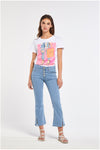 PANTALONE CROPPED FLARE CON BOTTONI A VISTA