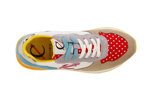 SNEAKERS IN PELLE SCAMOSCIATA E TESSUTO