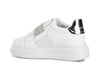 SNEAKERS IN PELLE CON ACCESSORIO STRASSE ELASTICI