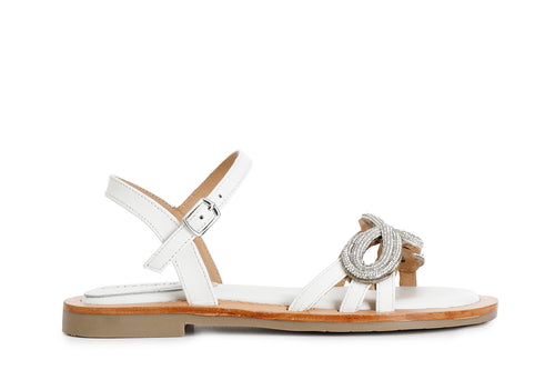 SANDALO GILDA IN NAPPA CON ACCESSORIO STRASS