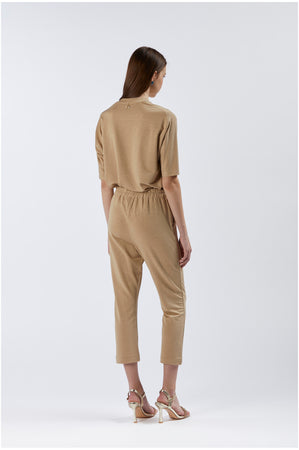 PANTALONE JOGGHER TESSUTO LUREX