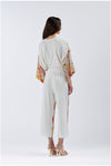 PANTALONE BIMATERIALE CON DAVANTI STAMPATO