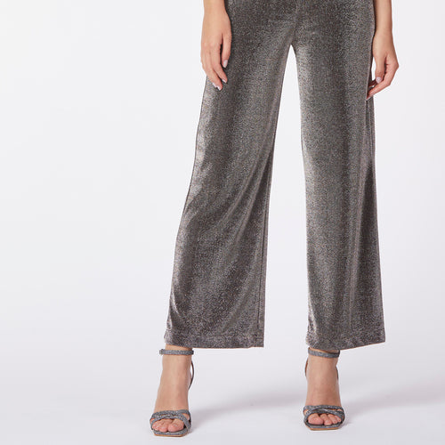 PANTALONE COULOTTE TESSUTO LUREX