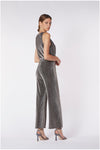PANTALONE COULOTTE TESSUTO LUREX