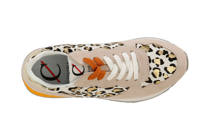 SNEAKER IN PELLE SCAMOSCIATA E CAVALLINO