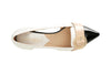 BALLERINA CON FIBBIA IN PELLE E PUNTA EFFETTO VERNICE
