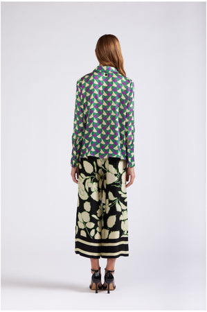 CAMICIA  IN SATIN DI VISCOSA STAMPATA
