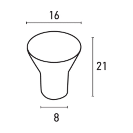 FF Group pomolo per mobili a cono colore nichel opaco