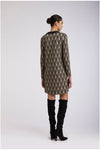 MINIABITO SCOLLO A V LAVORAZIONE JACQUARD