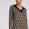 MINIABITO SCOLLO A V LAVORAZIONE JACQUARD