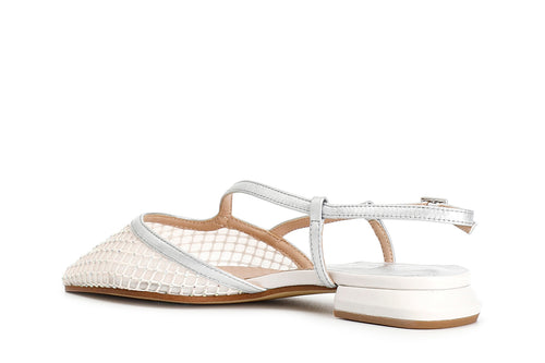 BALLERINA APERTA DIETRO CON RETINA E STRASS