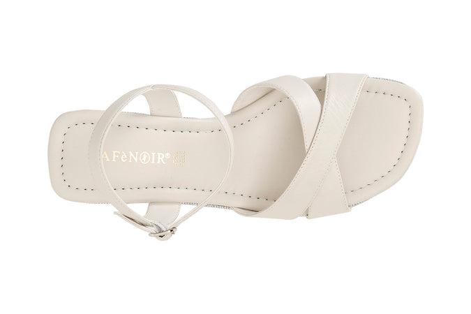 SANDALO INCROCIO IN NAPPA CON ZEPPA STRASS