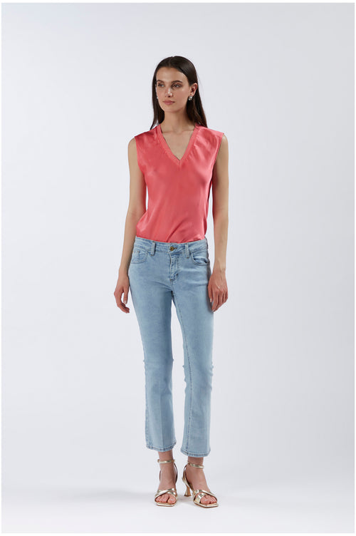 DENIM CROPPED FLARE