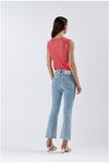 DENIM CROPPED FLARE