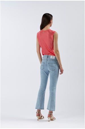 DENIM CROPPED FLARE