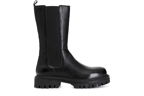 STIVALETTO 3/4 IN PELLE CON ELASTICO