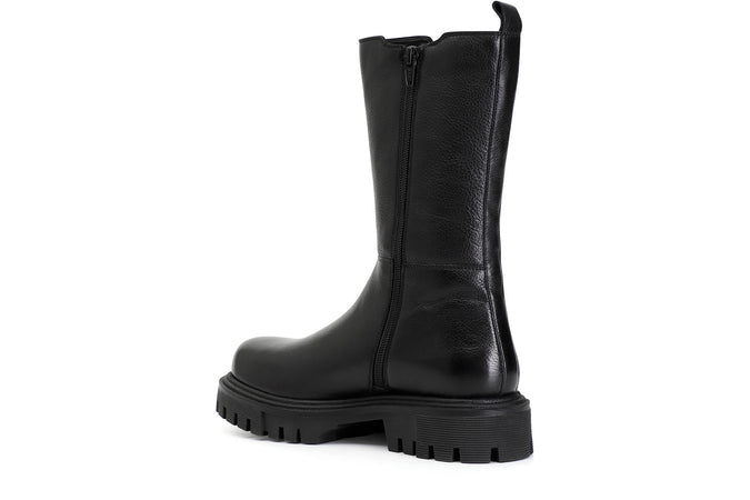 STIVALETTO 3/4 IN PELLE CON ELASTICO