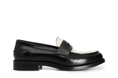 MOCASSINO IN PELLE ABRASIVATA IN TRE COLORI CON ACCESSORIO