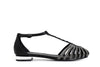 SANDALO IN PELLE CON MIGNON STRASS