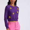 CARDIGAN CON FIORI CROCHET APPLICATI