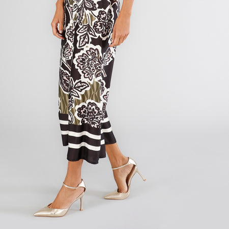 PANTALONE PALAZZO IN SATIN STAMPATO