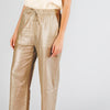 PANTALONE PALAZZO IN LINO PLACCATO