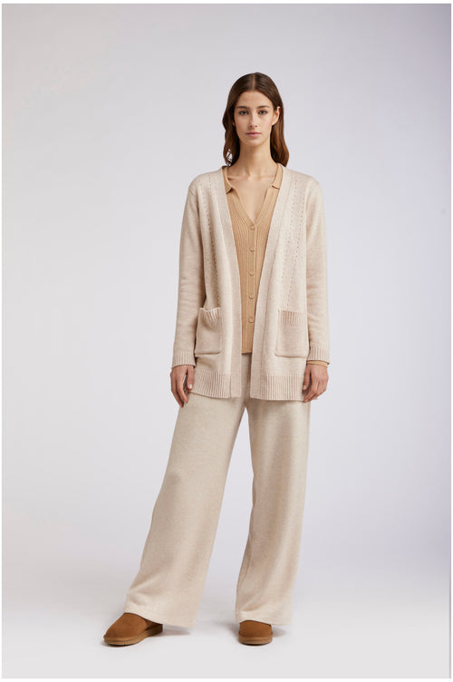 CARDIGAN MISTOLANA MOTIVO TRAFORO