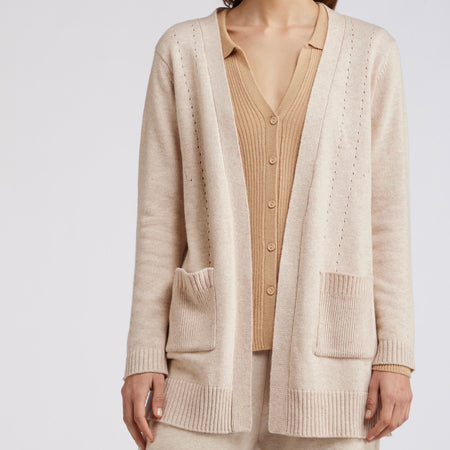 CARDIGAN MISTOLANA MOTIVO TRAFORO