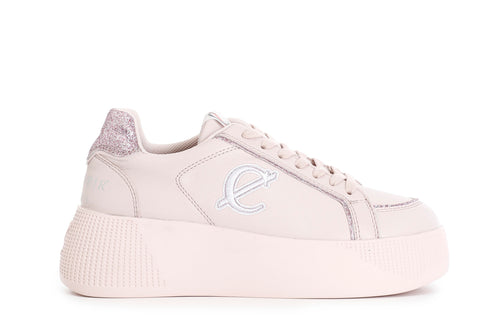 SNEAKERS CON RIPORTI GLITTER E LOGO RICAMATO