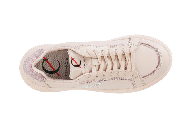 SNEAKERS CON RIPORTI GLITTER E LOGO RICAMATO