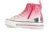 SNEAKERS MID PIZZO DEGRADè CON LACCI STRASS