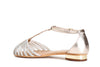 SANDALO IN PELLE CON MIGNON STRASS