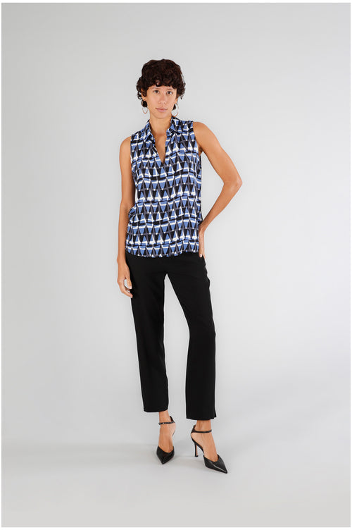 BLUSA SMANICATA STAMPATA