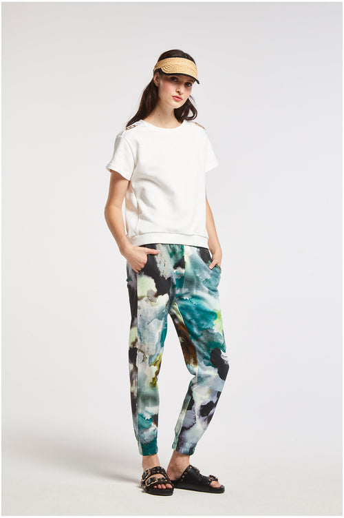 FELPA A MANICHE CORTE