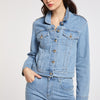 GIUBBINO DENIM CON PLACCHETTE