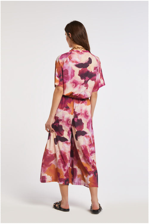PANTALONE CULOTTE STAMPATO CON ELASTICO
