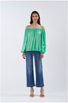 BLUSA CON SCOLLATURA ELASTICA