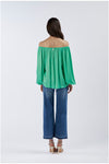 BLUSA CON SCOLLATURA ELASTICA