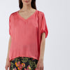 BLUSA OVERSIZE CON SCOLLO A V