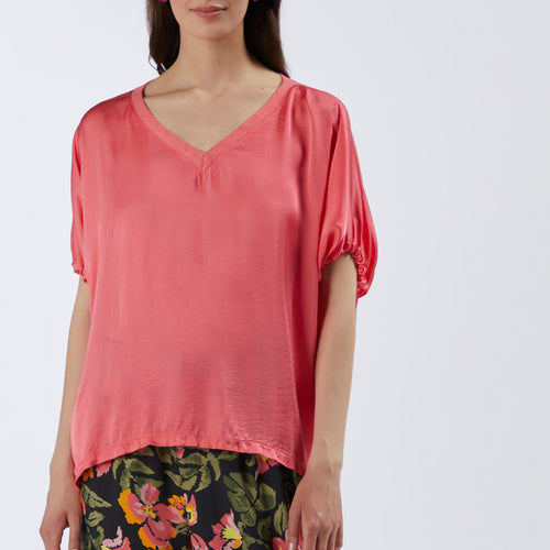 BLUSA OVERSIZE CON SCOLLO A V