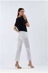 PANTALONE BOOTCUT CROPPED IN BULL DENIM