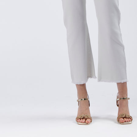 PANTALONE BOOTCUT CROPPED IN BULL DENIM