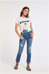 PANTALONE SLIM CON ROTTURE