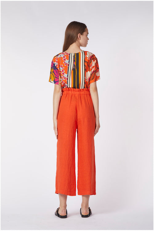 PANTALONE CULOTTE VITA ELASTICATA