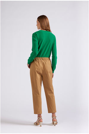 PANTALONE CHINO CON PINCES IN GABARDINADI COTONE