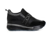 SLIPON IN PELLLE CON FASCIA LOGO STRASS