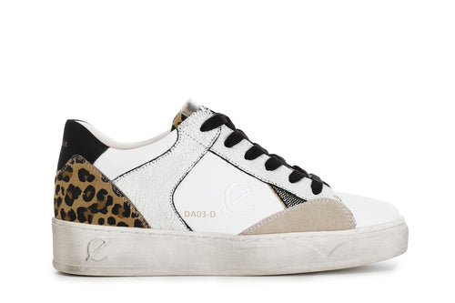 SNEAKERS IN PELLE E PELLE SCAMOSCIATA CON RIPORTI EFFETTO METALLICO