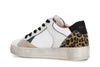 SNEAKERS IN PELLE E PELLE SCAMOSCIATA CON RIPORTI EFFETTO METALLICO